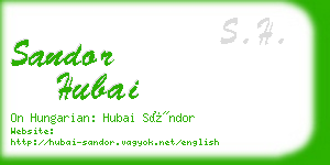 sandor hubai business card